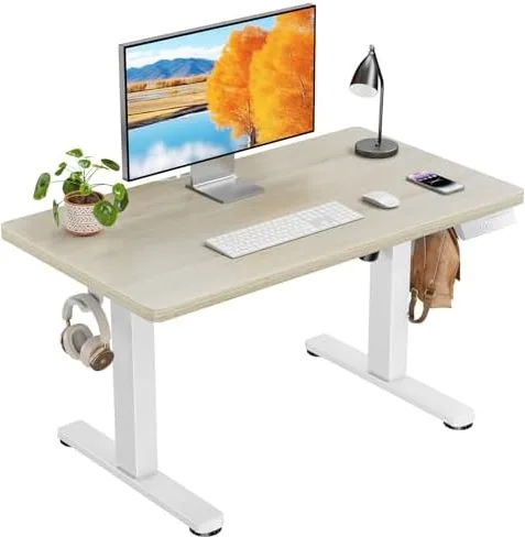 ErGear 35 X 20 Inch Low Height Electric Standing Desk for Kids, Natural